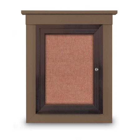 United Visual Products 72"x36" 3-Door Enclosed Letterboard, Blue Vinyl/Cherry UV2627O-CHERRY-BARBLU